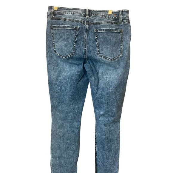 CABI Women's Blue Straight Leg Distressed Jeans - Picture 4 of 7